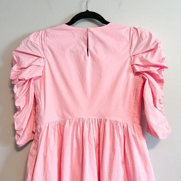 Tuckernuck Hyacinth House Puff Sleeve Mini Dress Pink XS - Picture 8 of 15